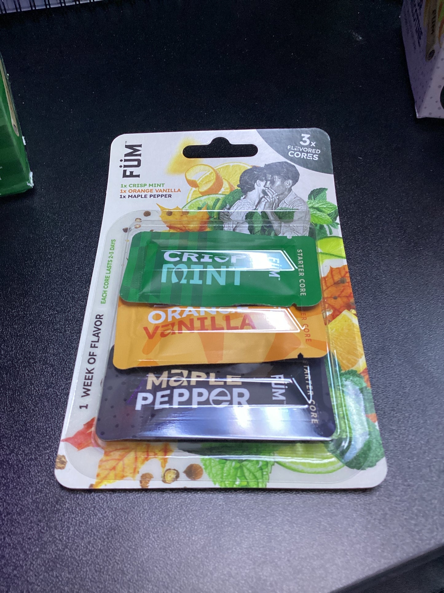 Füm Orange Variety Crisp Mint/Orange Vanilla/Maple Pepper 3x Flavored Cores
