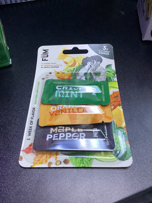 Füm Orange Variety Crisp Mint/Orange Vanilla/Maple Pepper 3x Flavored Cores