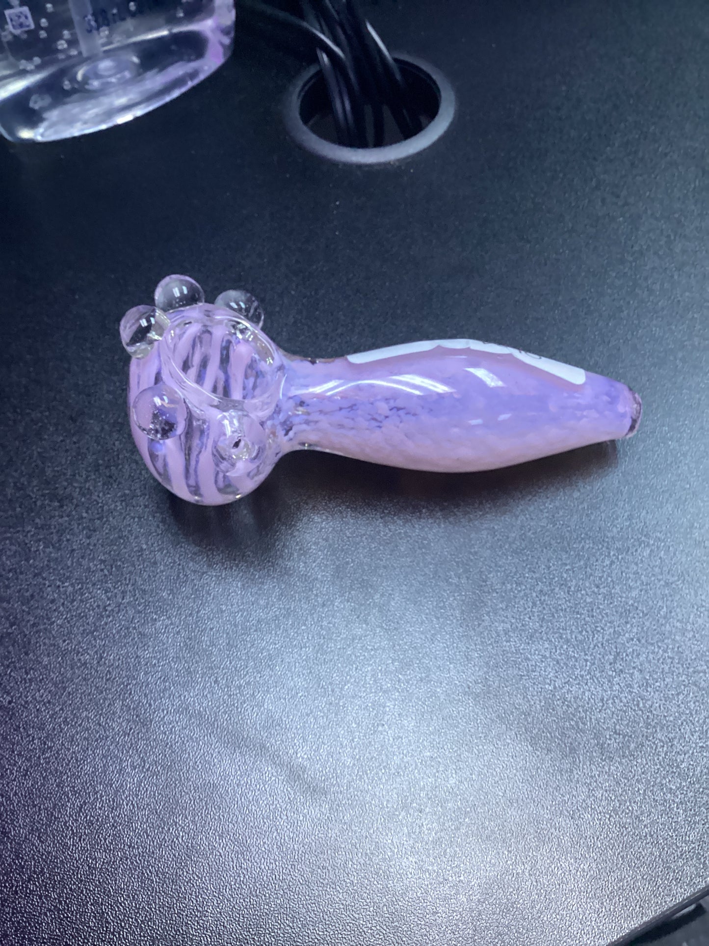 Transparent Cloudy Spiral Hand Pipe