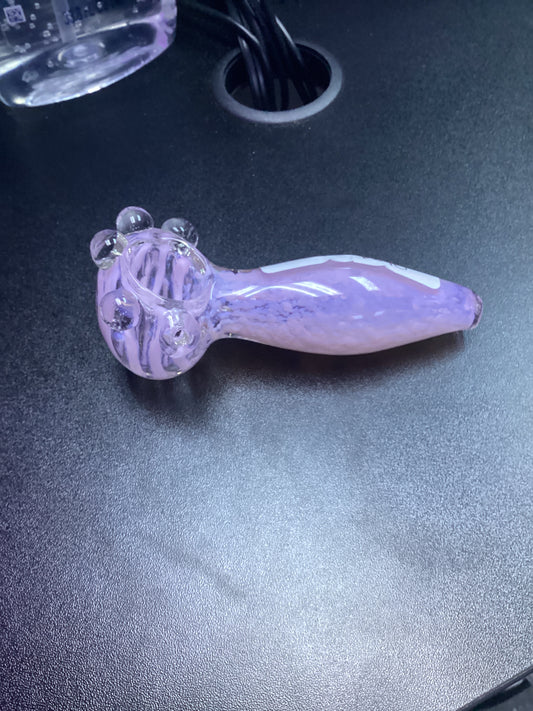 Transparent Cloudy Spiral Hand Pipe