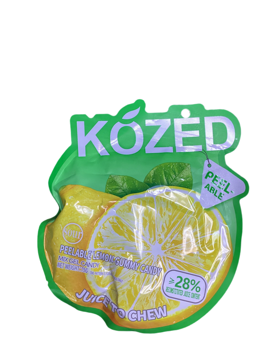 Kozed Sour Peel-able Lemon Gummy Candy