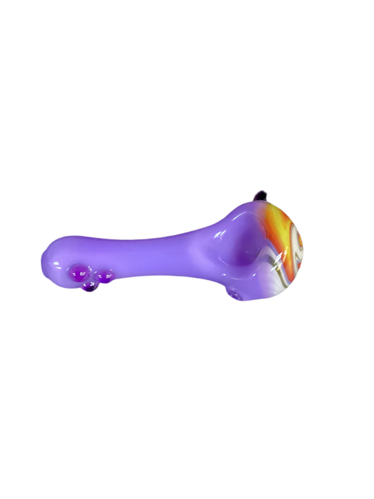 Small purple and multi color bowl Handpipe (local glass)
