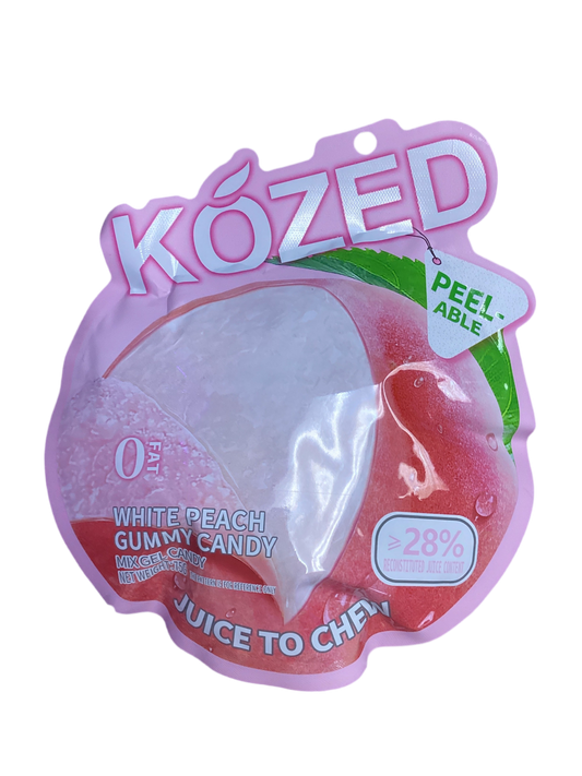 Kozed Peel-Able White Peach Gummy Candy