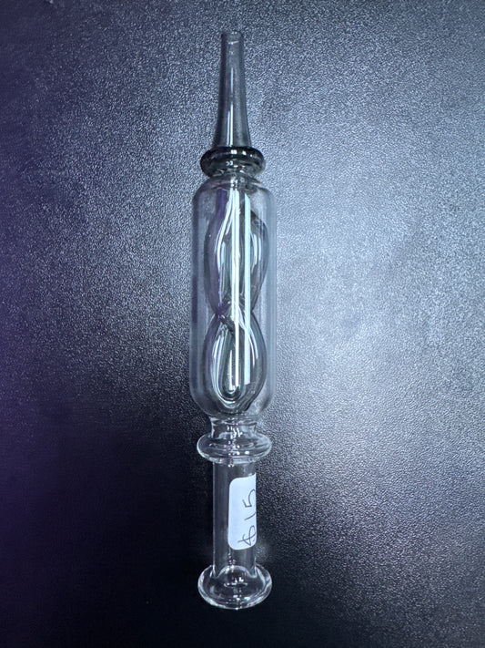 Glass Nectar Collector with Spiral Design