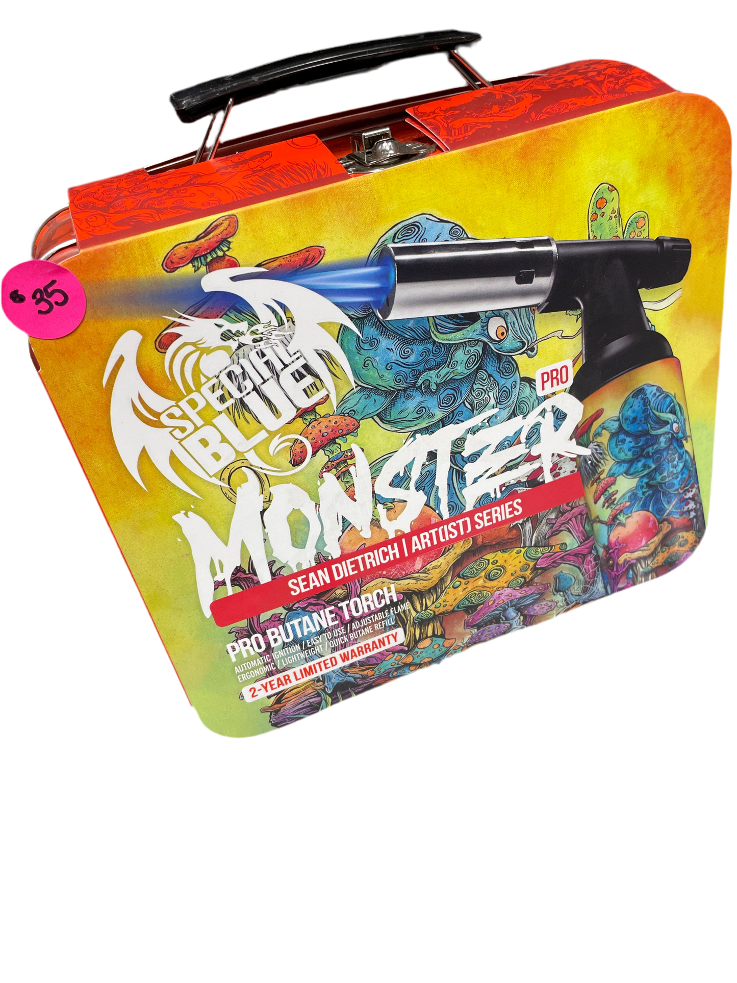 Special Blue Monster Broiler Butane Torch with Metal Case - Sean Dietrich Artist Series