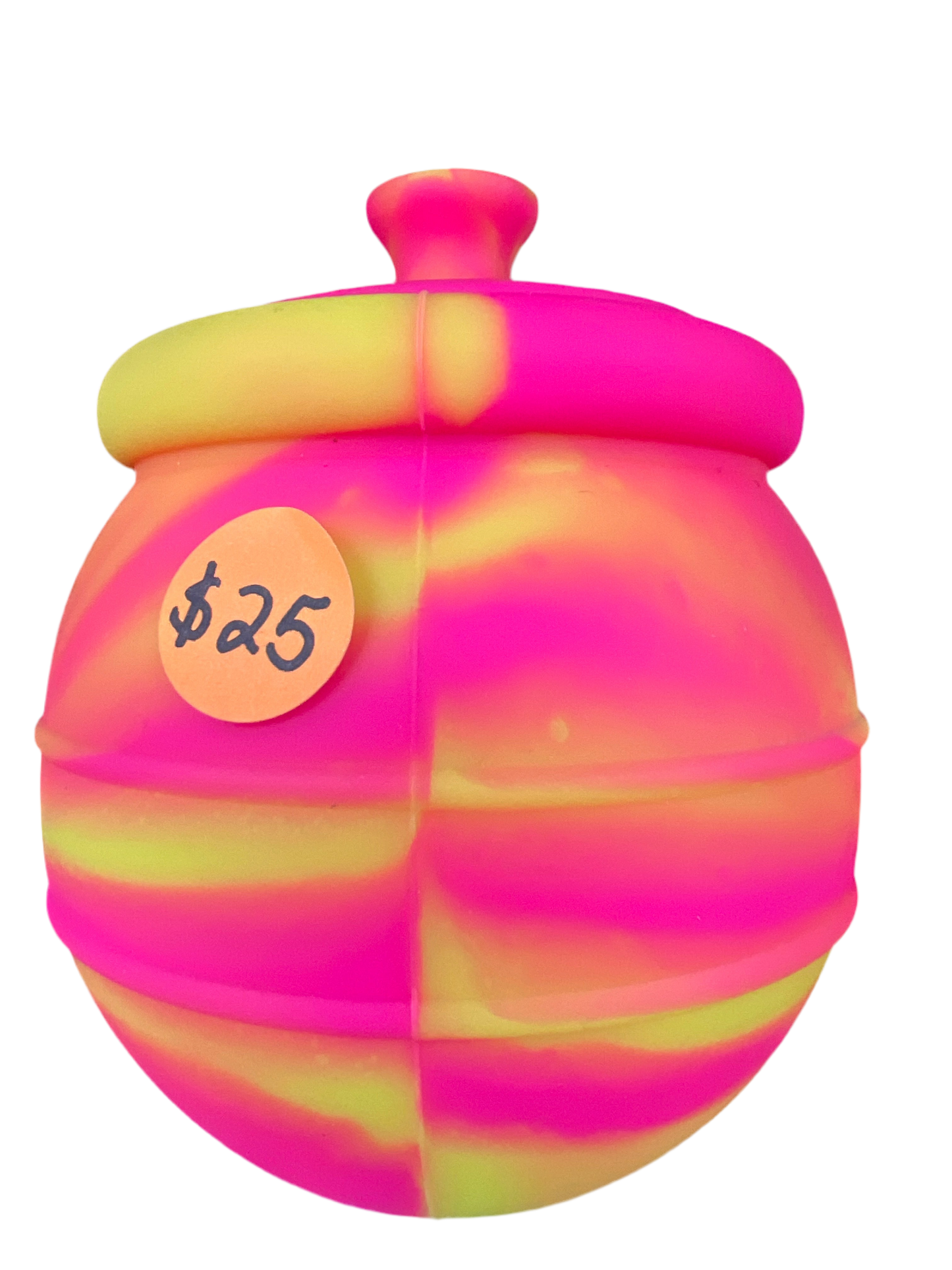 Silicone Honey Pot -Pink & Orange
