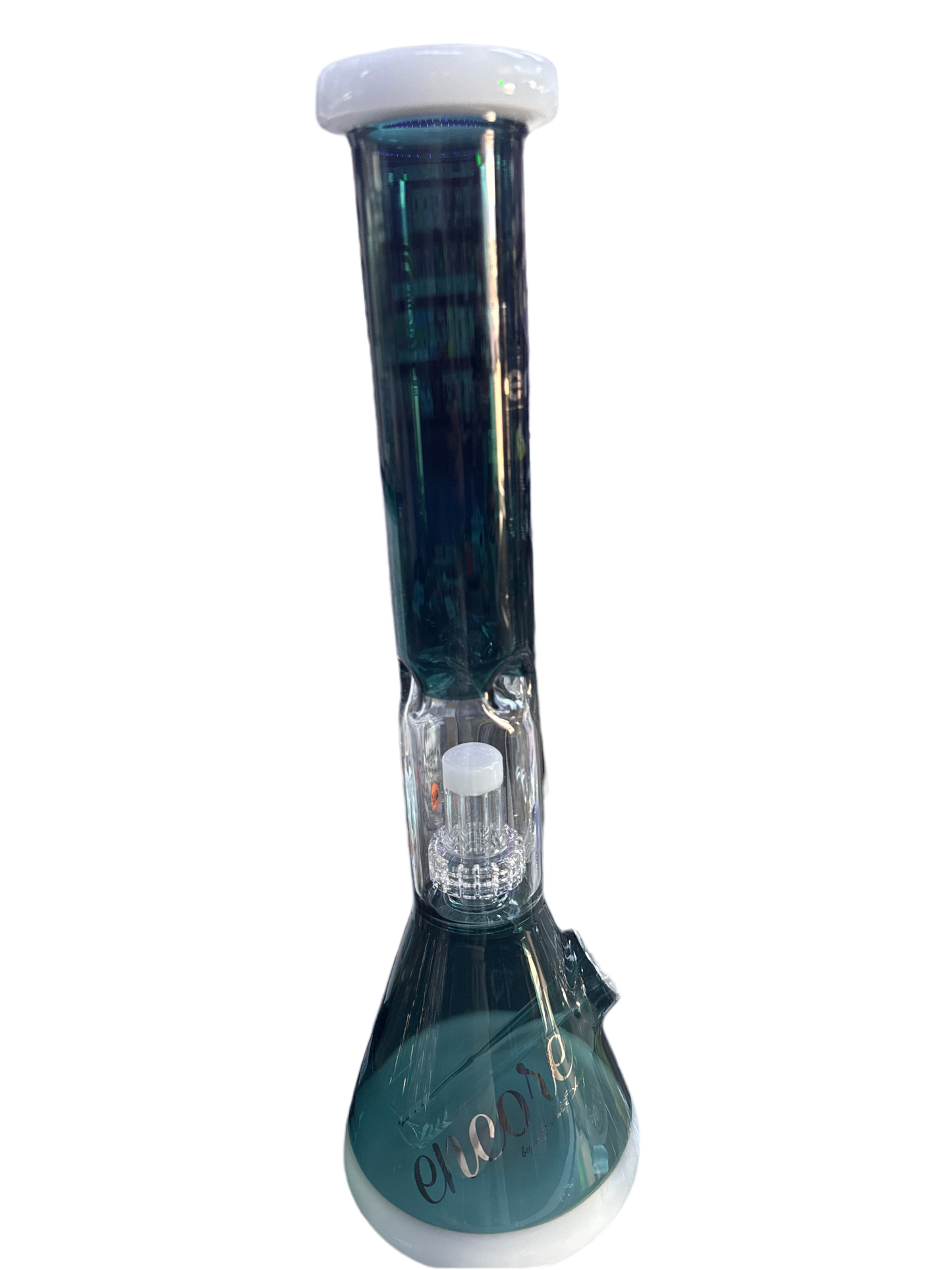 Large white and green Encore Water Pipe