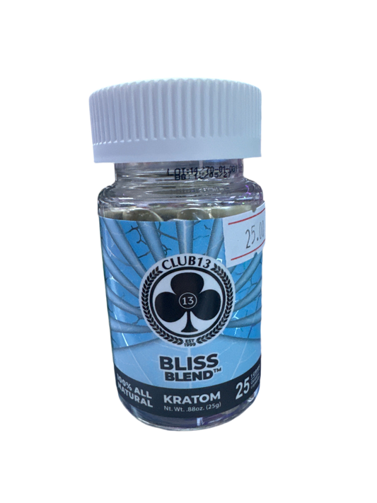 Club 13 Kratom - Bliss Blend - 25 Capsules