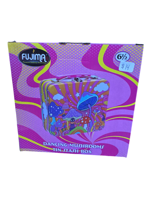 Fujima - Dancing Mushrooms Tin Stash Box