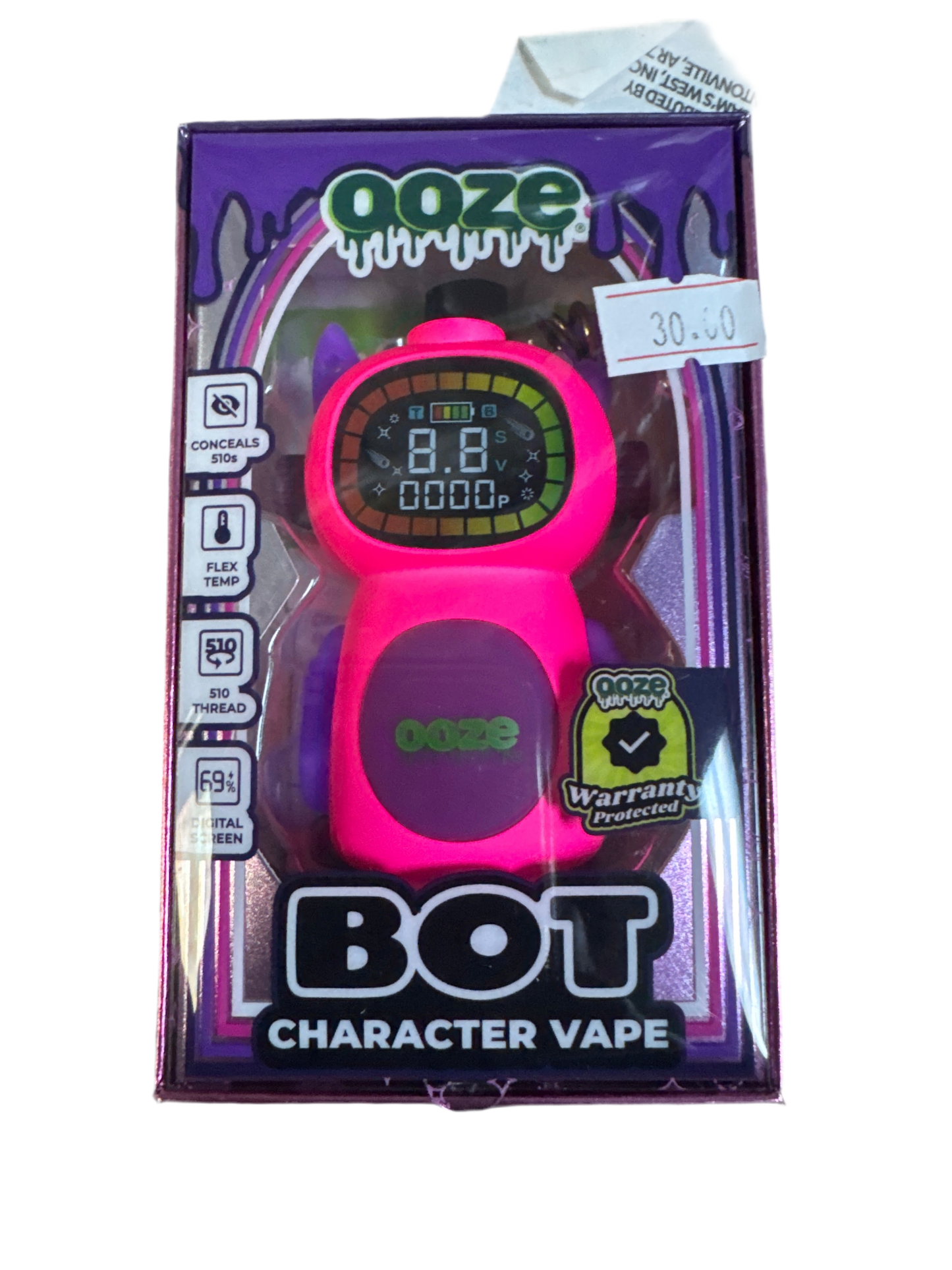 Ooze bot character 510 thread battery -pink