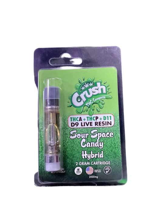 Crush THC-A Cartridge - Sour Space Candy Hybrid 2 Gram Cartridge