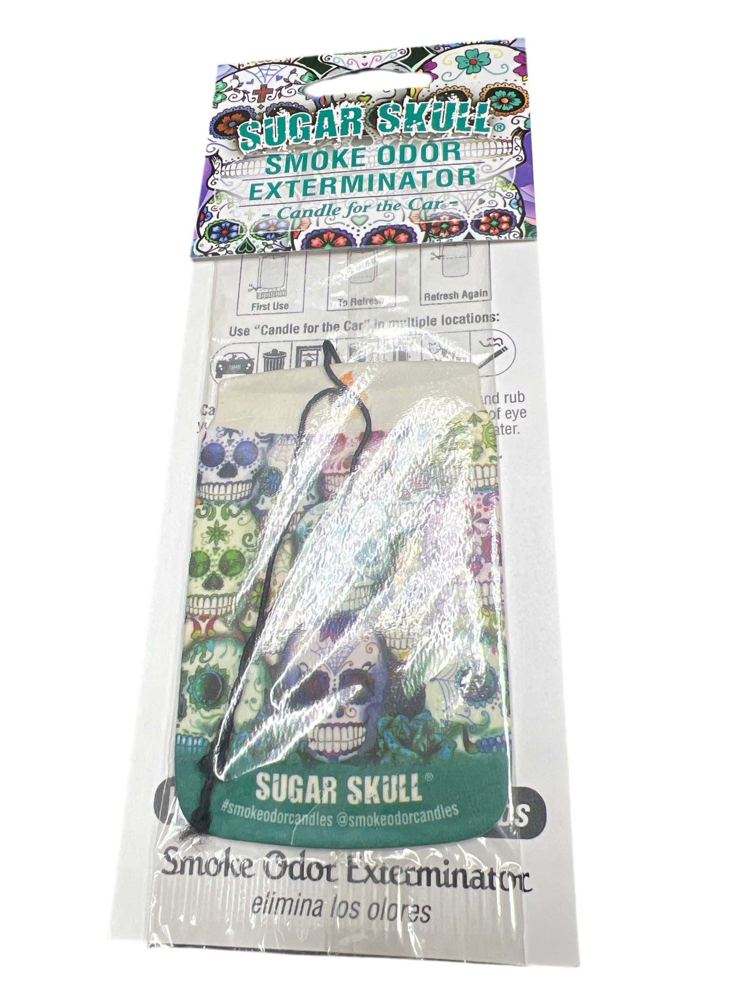 Smoke Odor Exterminator Car Air Freshener - SUGAR SKULL