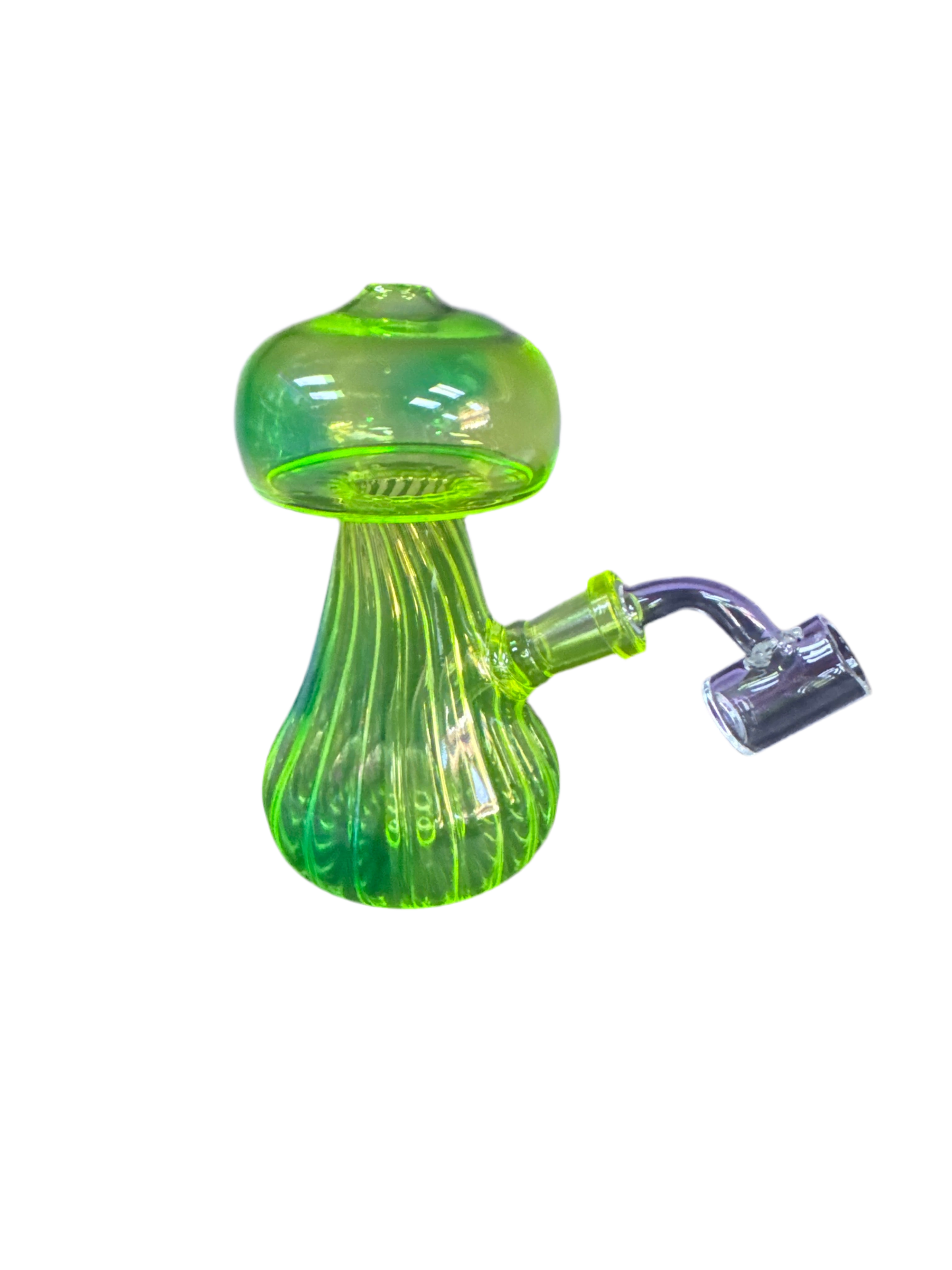 8” Green Mushroom Beaker Rig