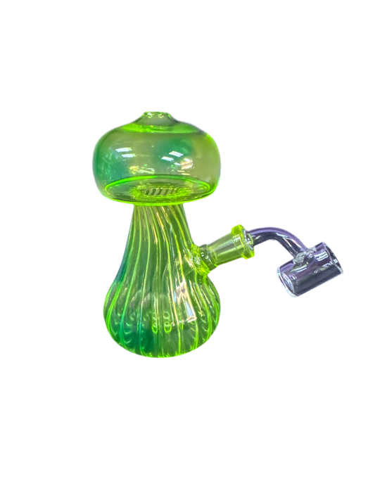 8” Green Mushroom Beaker Rig