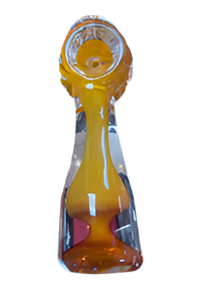 Gold Glass Mushroom Hand Pipe