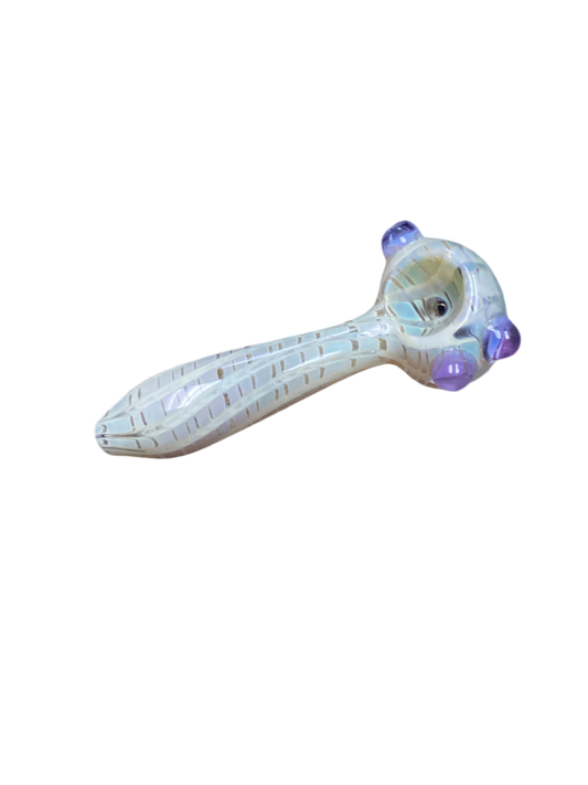 Light Green Handpipe With Blue Bulbs