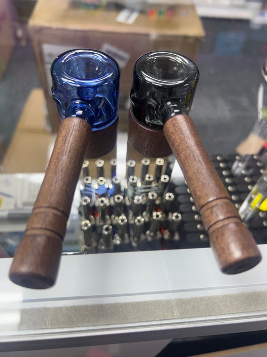 Wood and Glass Hand Pipe