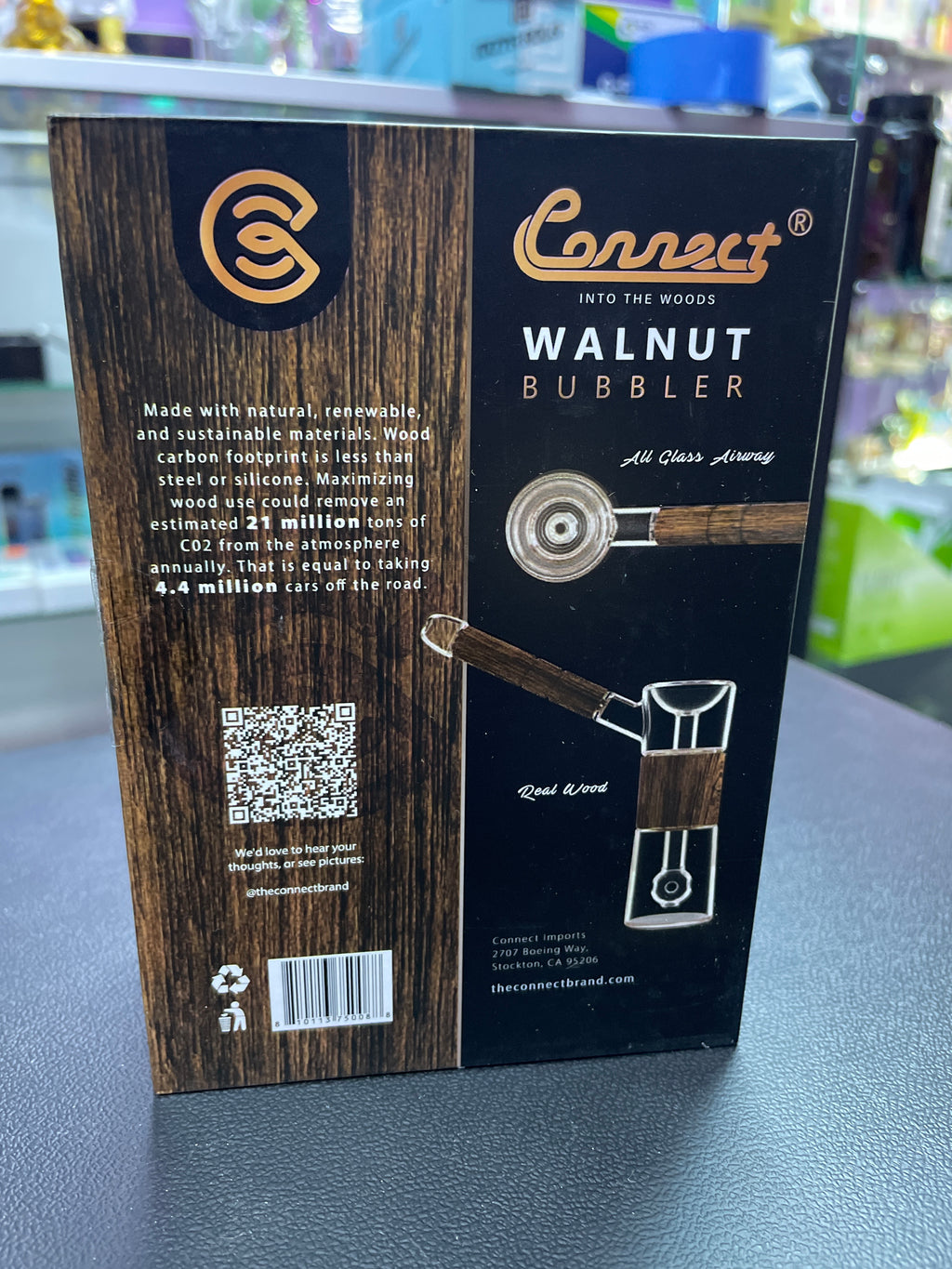 Connect Bamboo Bubbler - Walnut