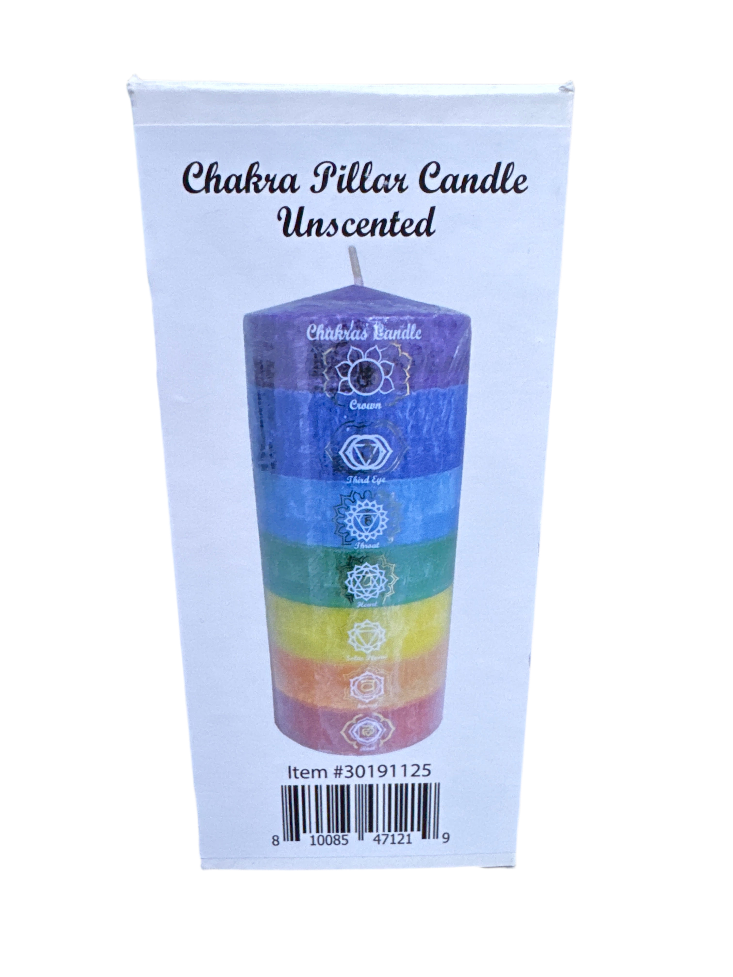 Chakra Pillar Candle (Unscented)