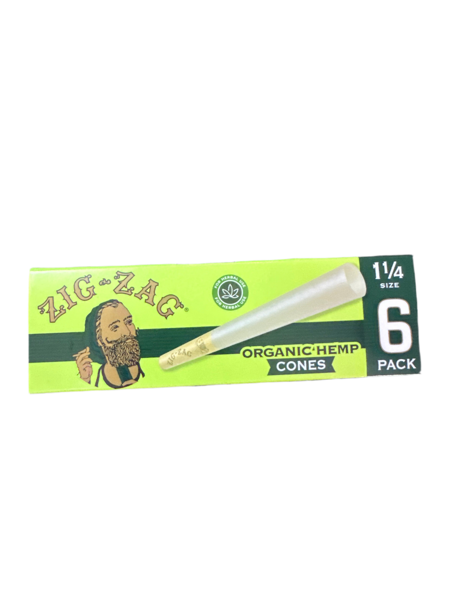 1 1/4 Zig-Zag Organic Hemp Cones (6ct)