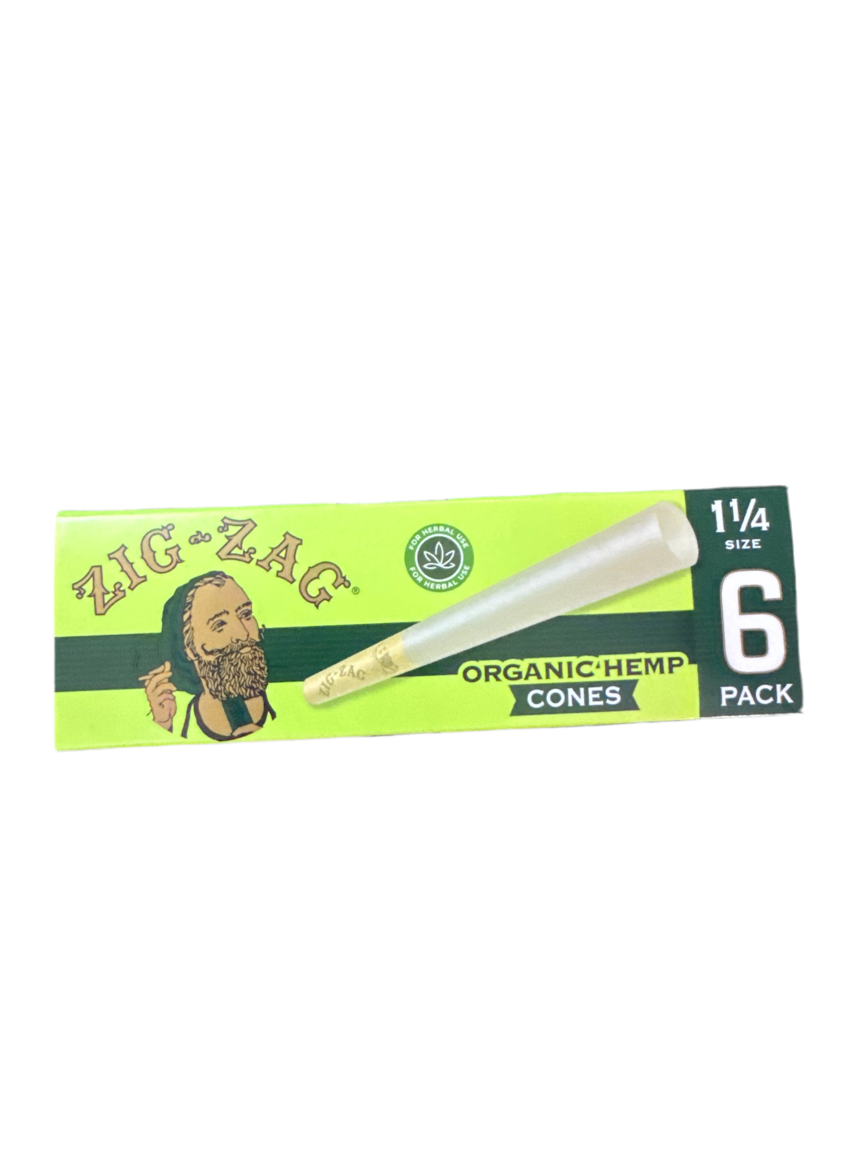 1 1/4 Zig-Zag Organic Hemp Cones (6ct)