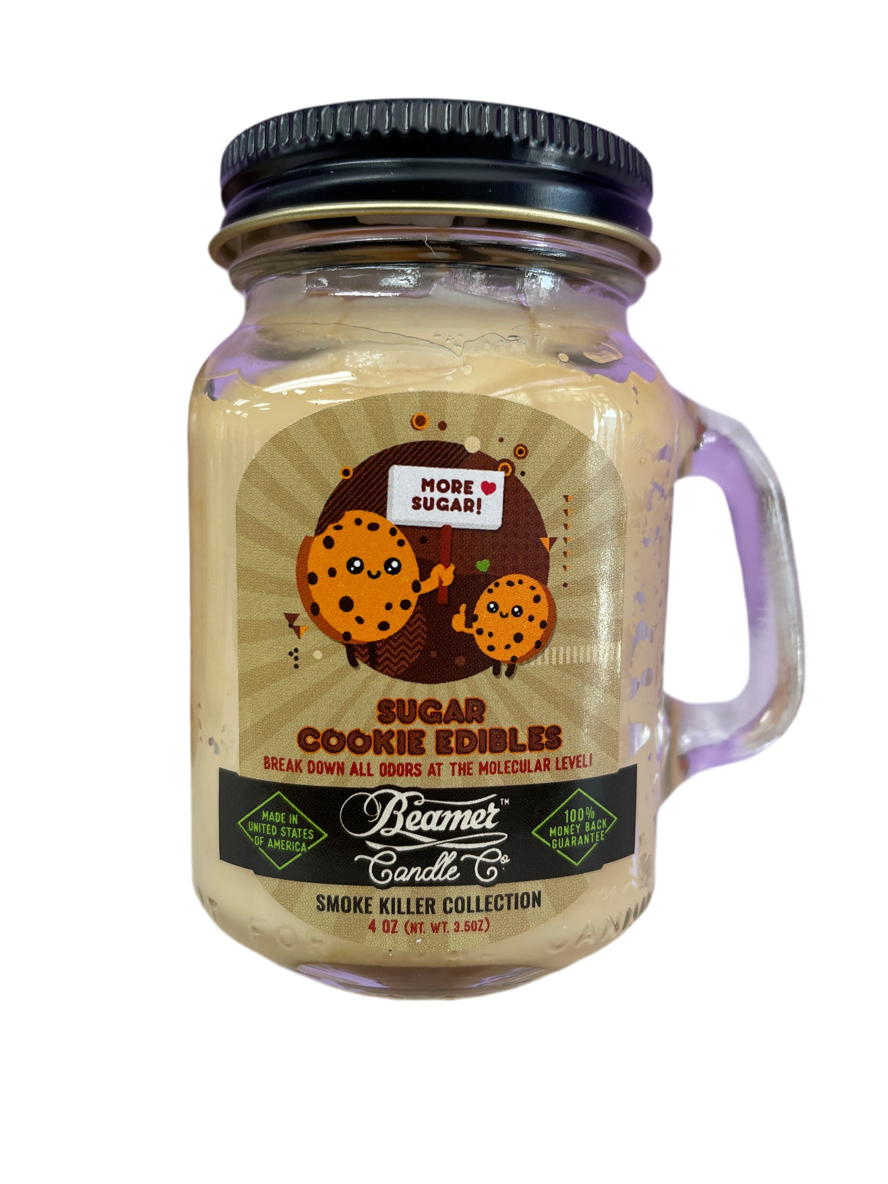 Beamer Candle Co -4oz- Smoke Killer Col- Sugar Cookie Edibles