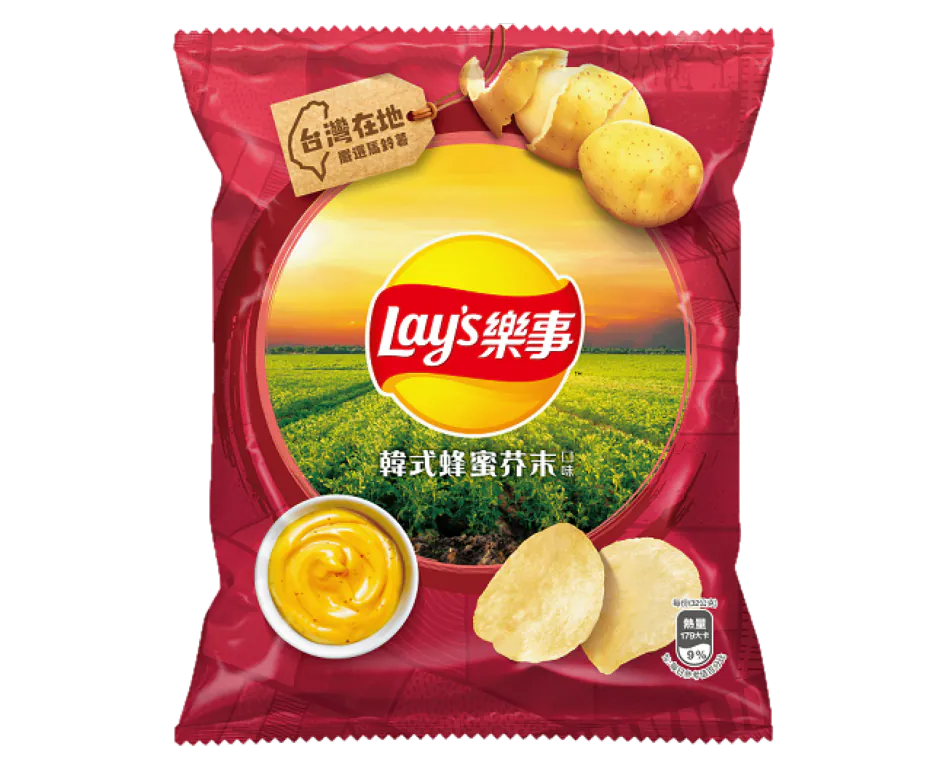 Lays Chips Korean Honey Mustard Flavor 32g (Taiwan)