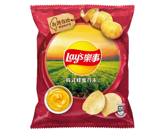 Lays Chips Korean Honey Mustard Flavor 32g (Taiwan)