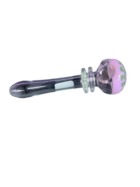 Locally blown (CO) Handpipe with Pink Top & Spotted Top