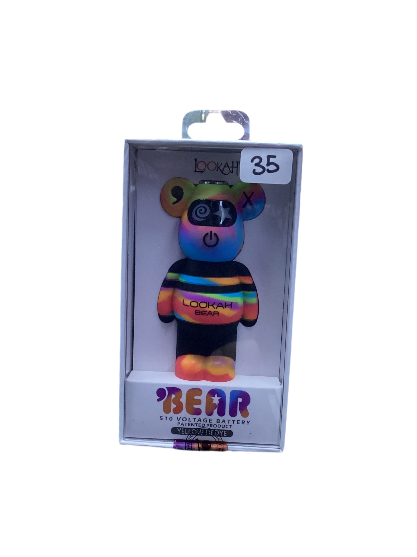 Lookah Bear - 510 Cartridge Battery - Yellow Tiedye