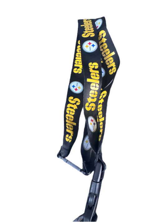 Black Steelers Lanyard