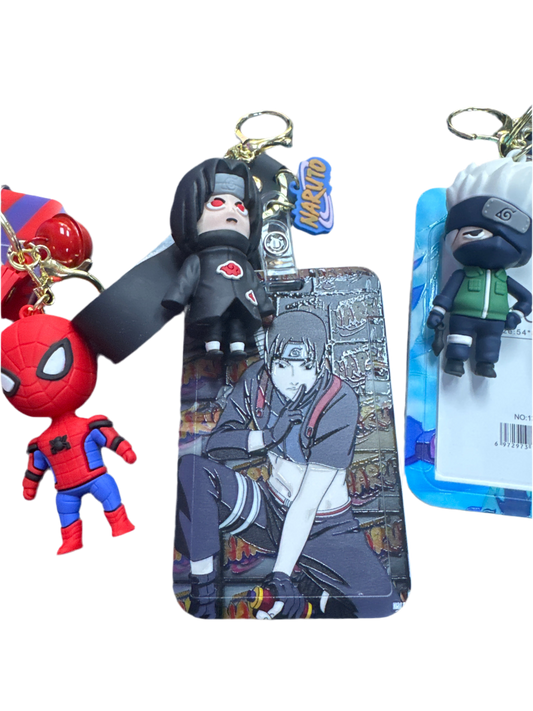 Anime Character Keychain ID Card Holder