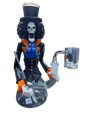 Skeleton rig water pipe with dab tool holder