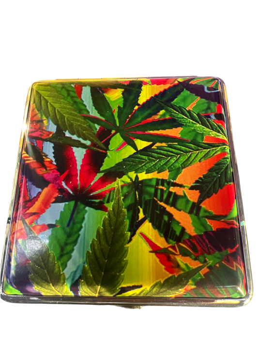 Cigarette Case - Mj Leaves