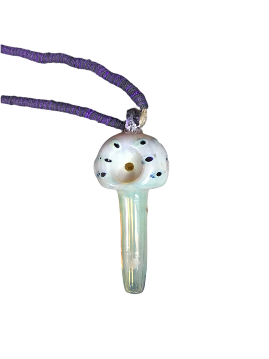Mushroom Pendant w/ Hemp Necklace