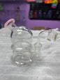 Small Clear Bubble Dab Rig w/ Pink Mouthpiece