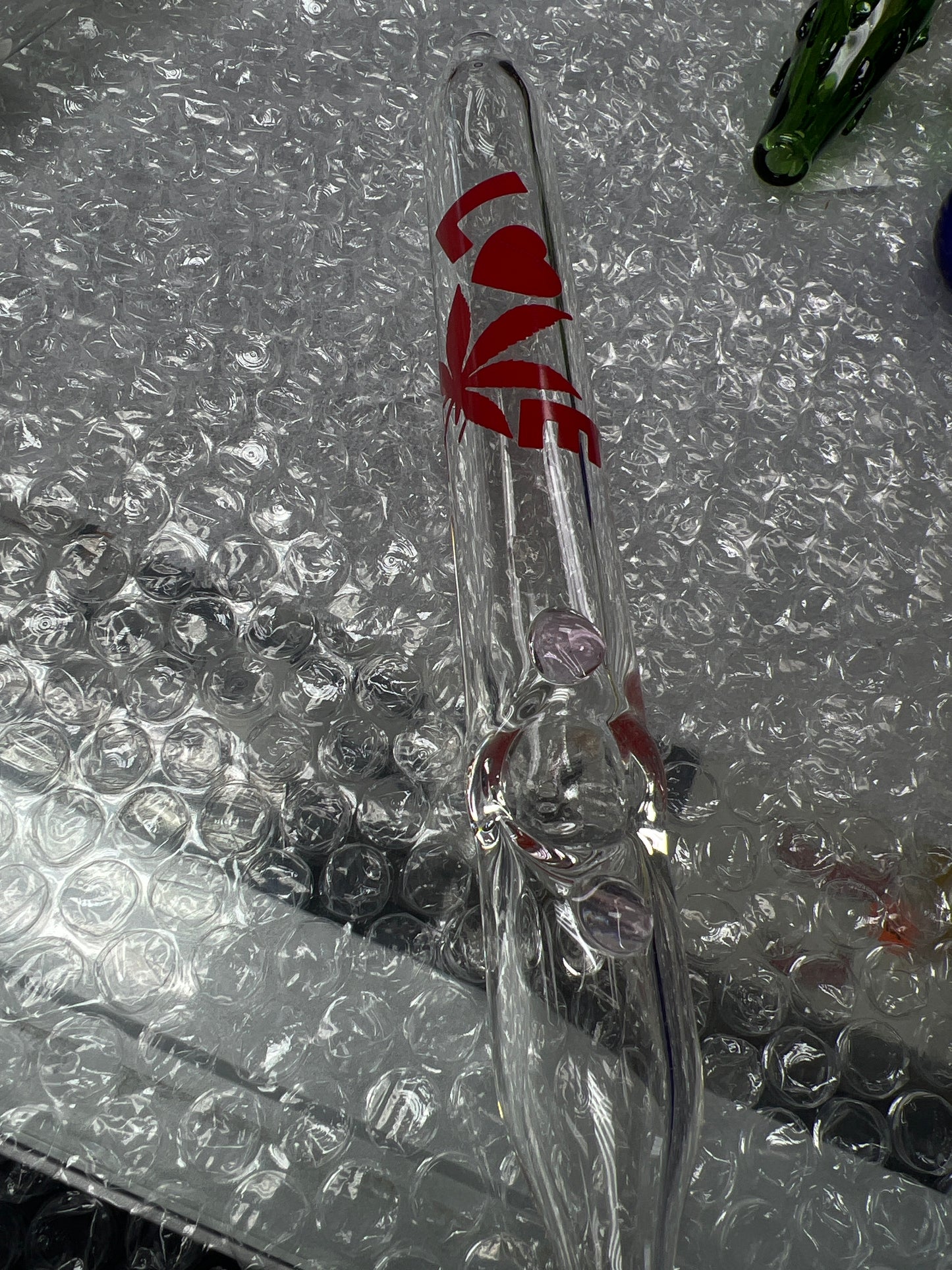 Red “love” steamroller pipe