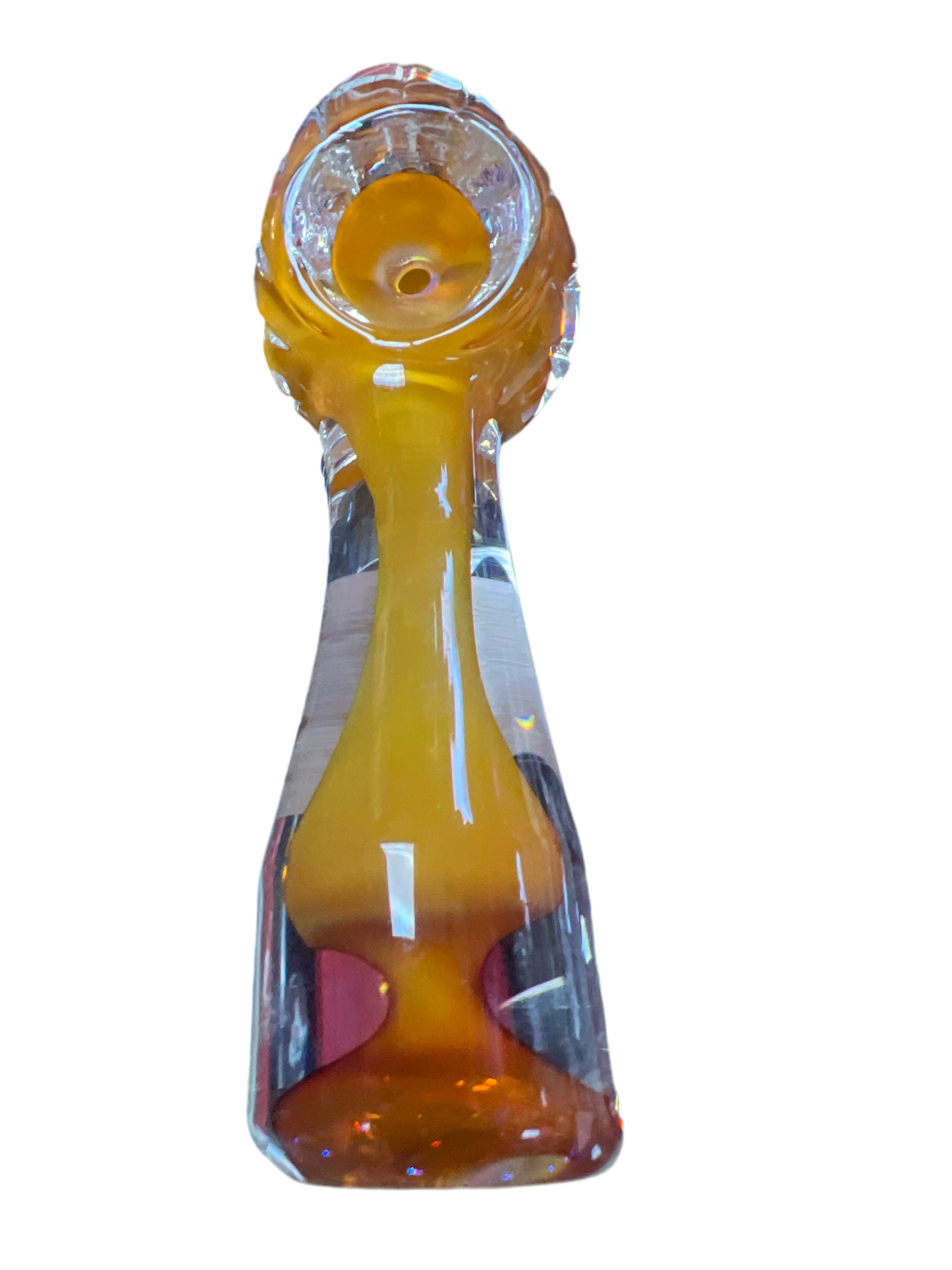 Gold Glass Mushroom Hand Pipe