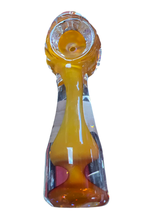 Gold Glass Mushroom Hand Pipe