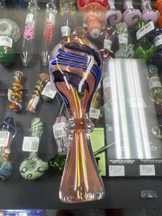 CH-02 Golden Dichro Art Flat Mouth Chillum