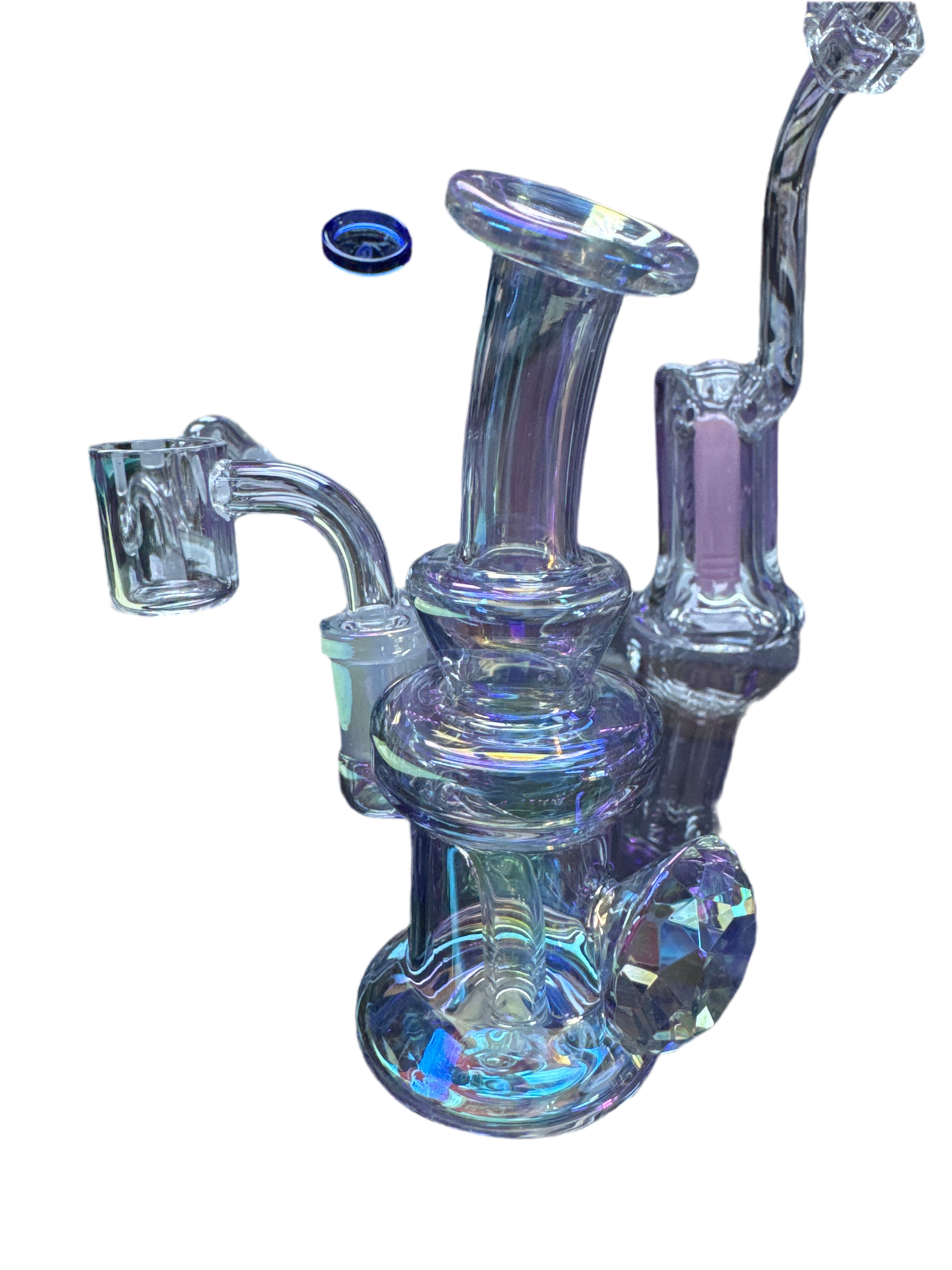 Pearlescent Mini water rig with Gemstone Decal