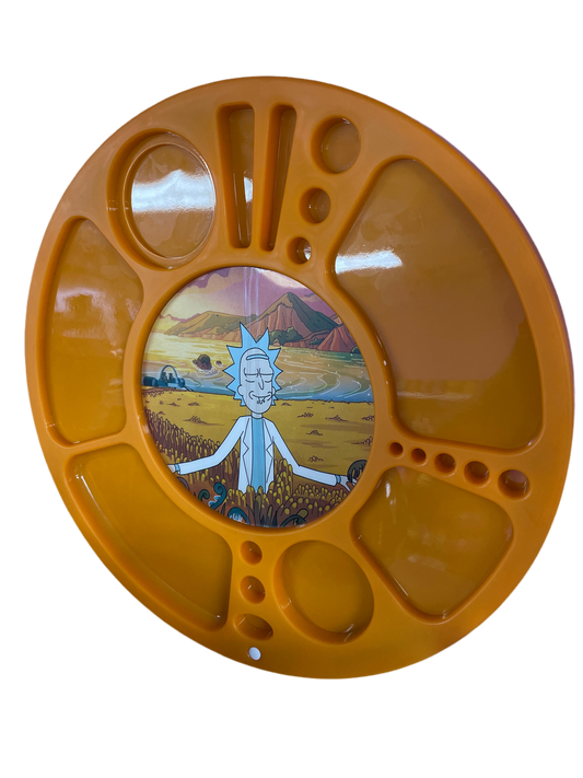 Rick & Morty Light up & Spinning Rolling Tray - ORANGE