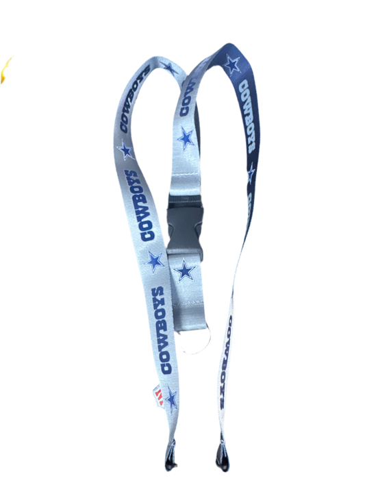 Grey and Blue Cowboys Lanyard