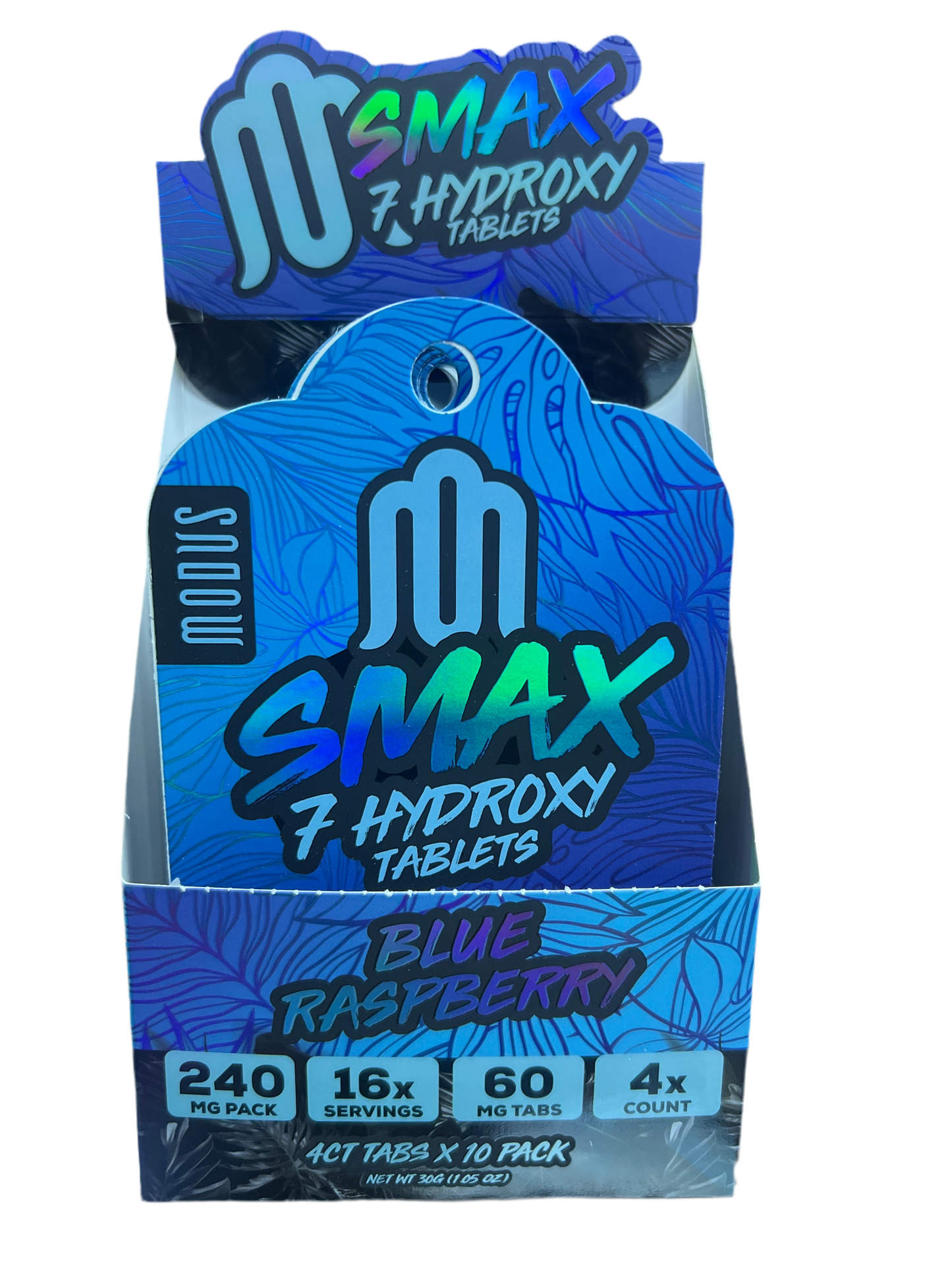 Modus 7 hydroxy tablets 60mg per tablet -blue raspberry