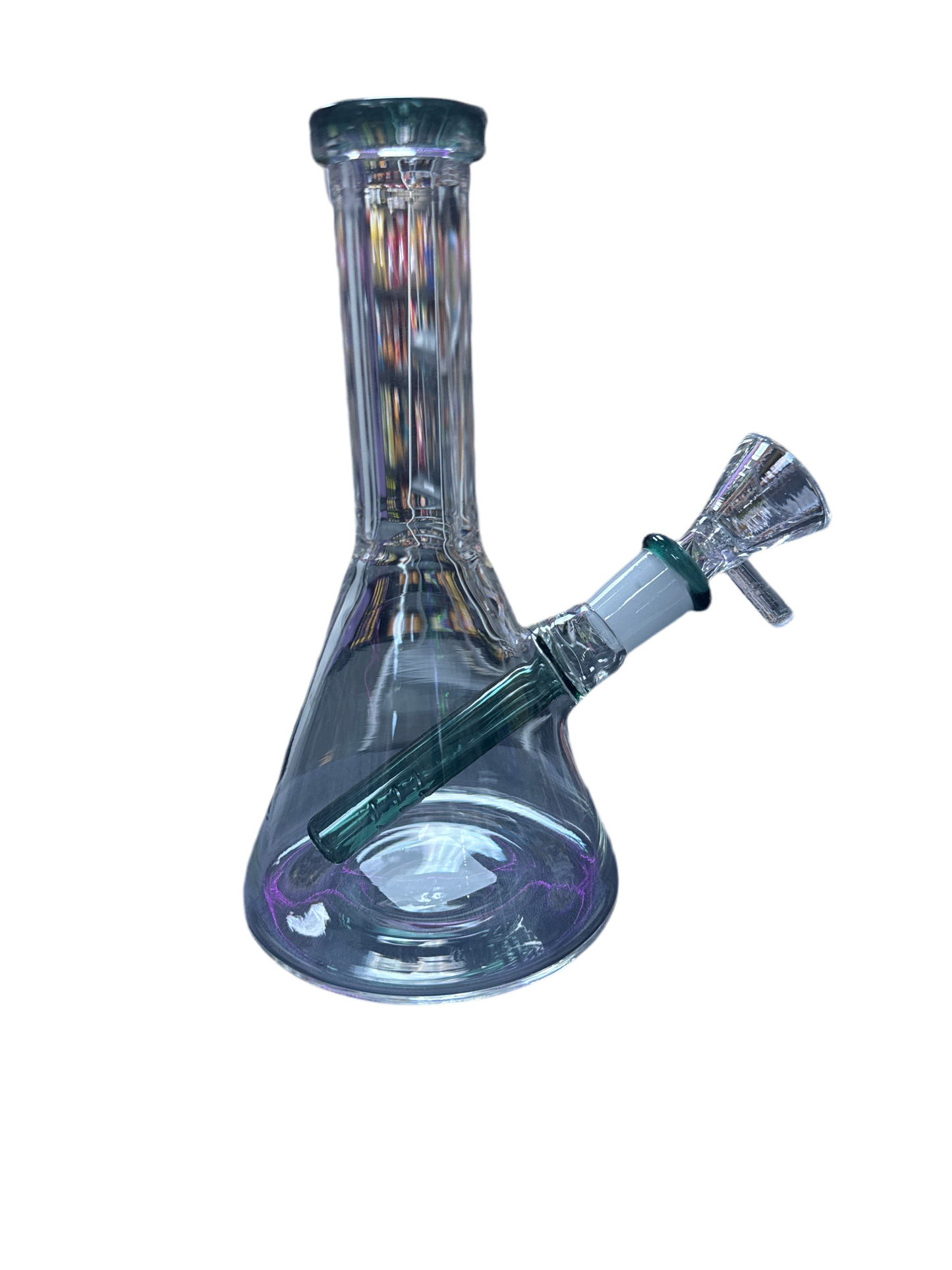 6” Mini Beaker Water Pipe w/Color Accent