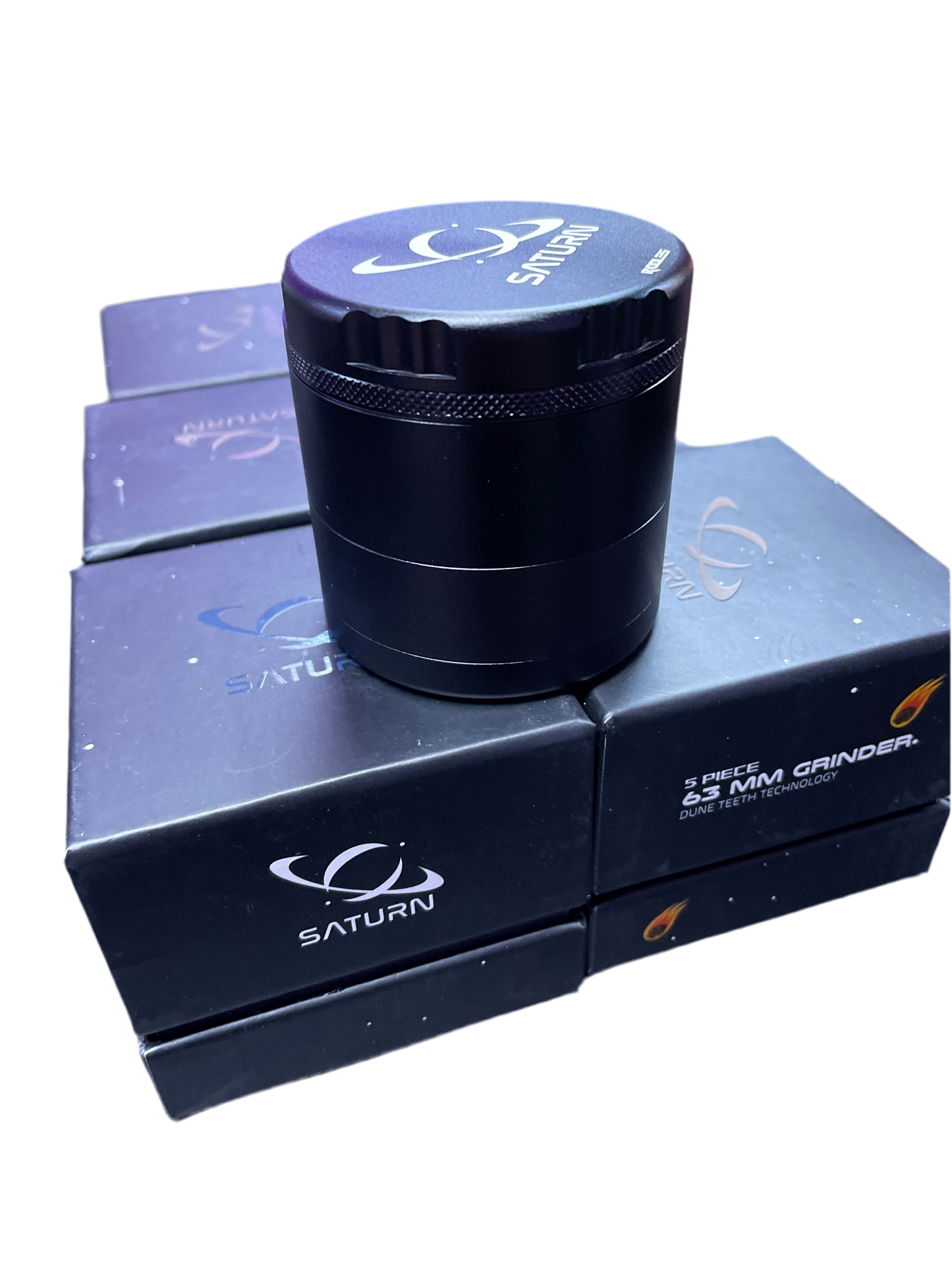 Riddles Saturn 63mm 5 Piece Grinder - Onyx
