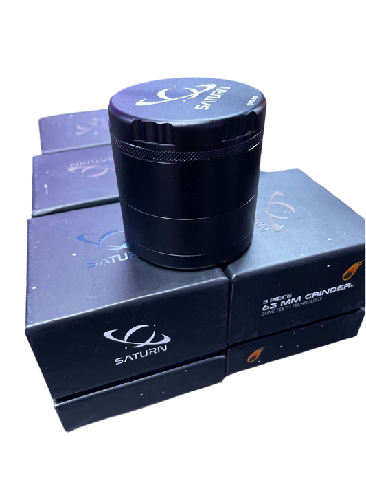 Riddles Saturn 63mm 5 Piece Grinder - Onyx