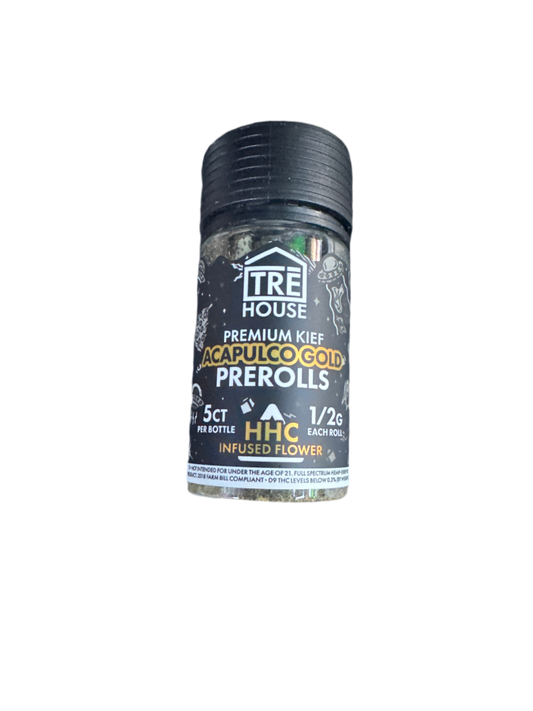 Tre House - Premium Kief Acapulco Gold Pre-Rolls - 5ct