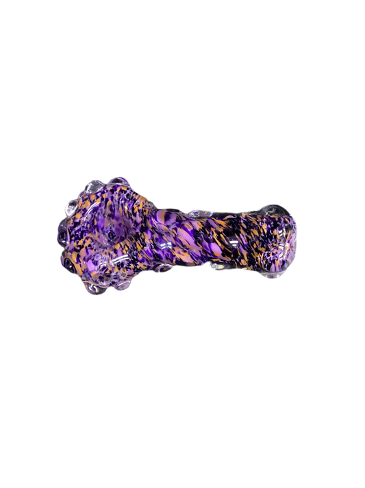 Local Blown Orange & Black Handpipe