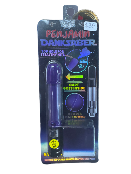 Danksaber Benjamin 510 thread battery - lights up (Purple)